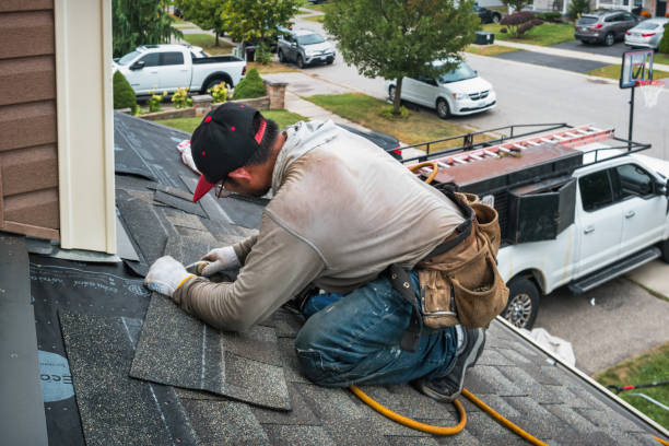 Professional Emergency Roof Repair technician working in Stoneboro, PA